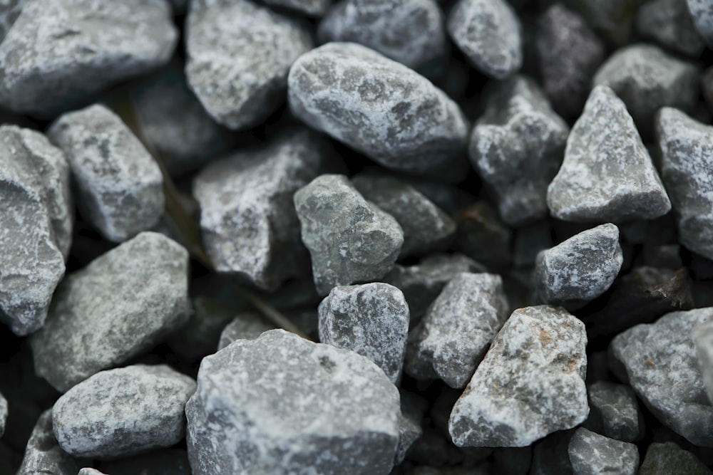 a close up of a pile of rocks