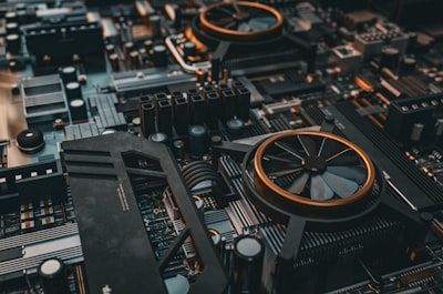 a close up of a computer motherboard