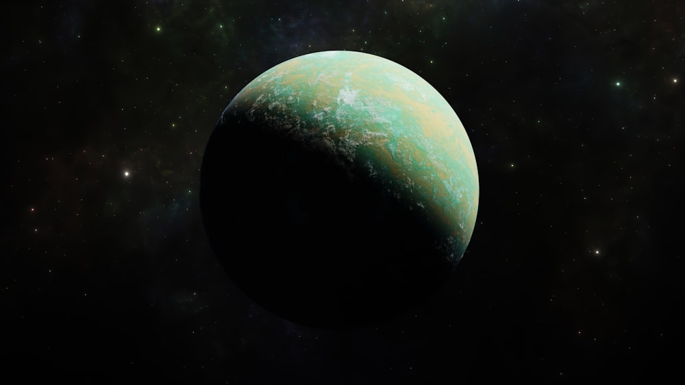 an artist's rendering of a planet in space