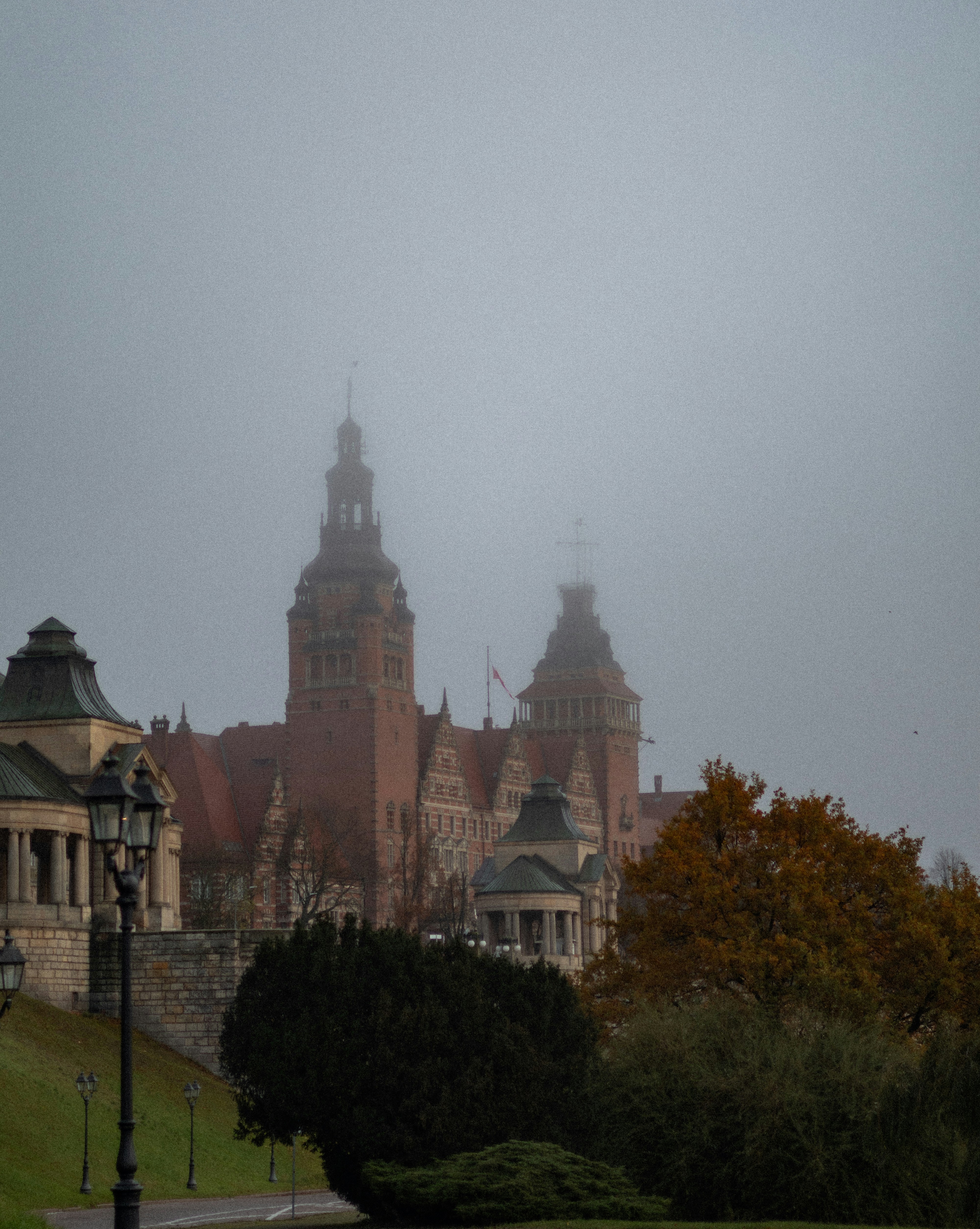 a large building with a clock tower on top of it