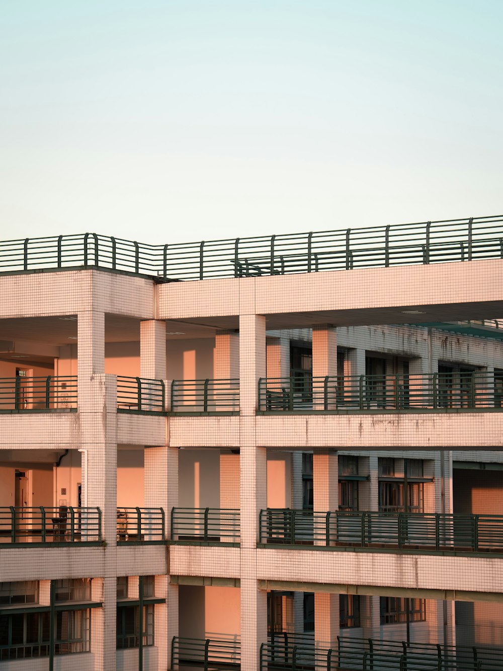 an apartment building with balconies and balconies on the balconies