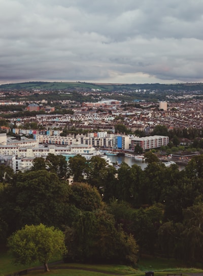 a view of a city from a high point of view