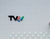 A variety of TV brands logos arranged on a clean white background.