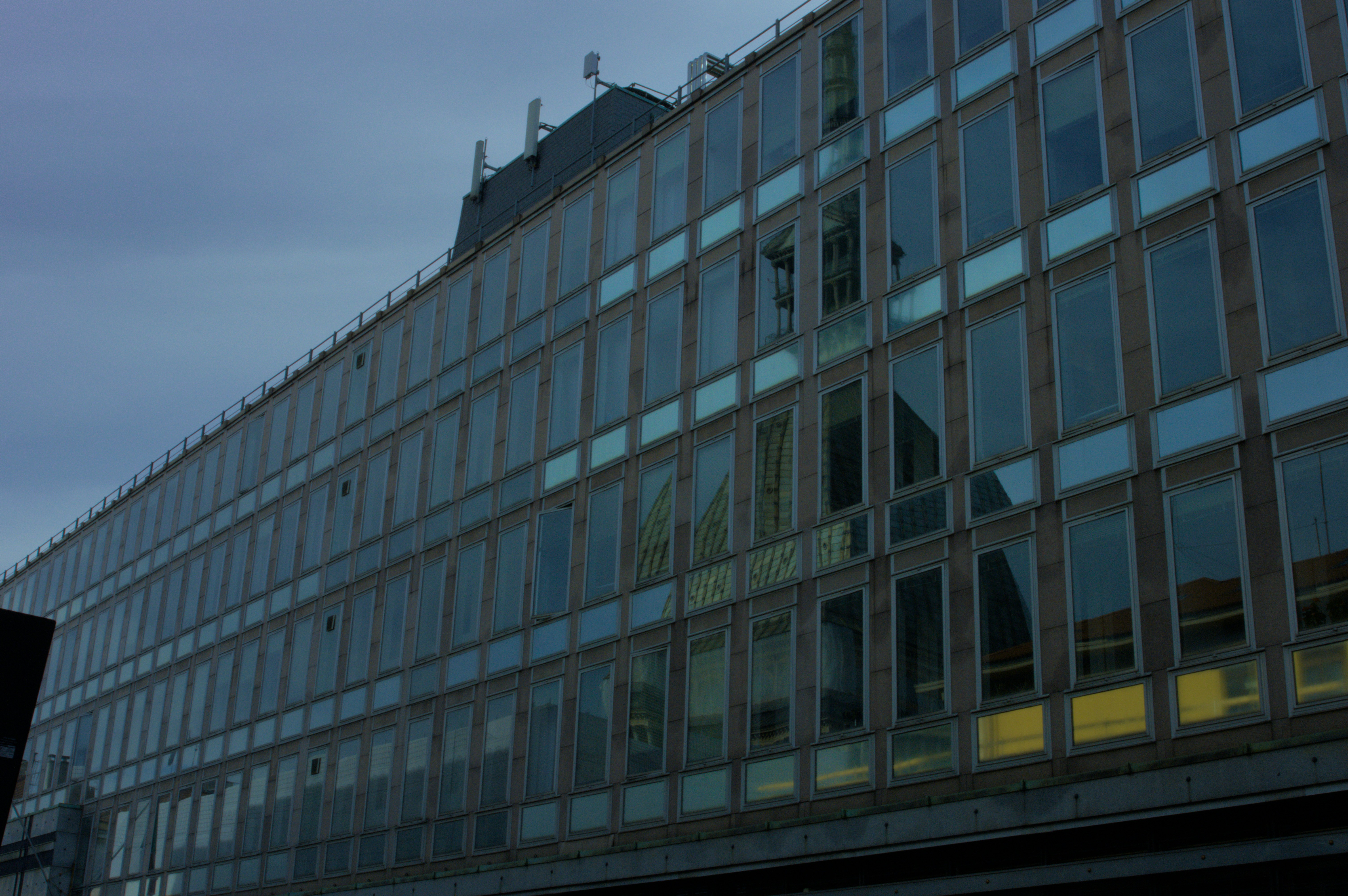 a very tall building with lots of windows