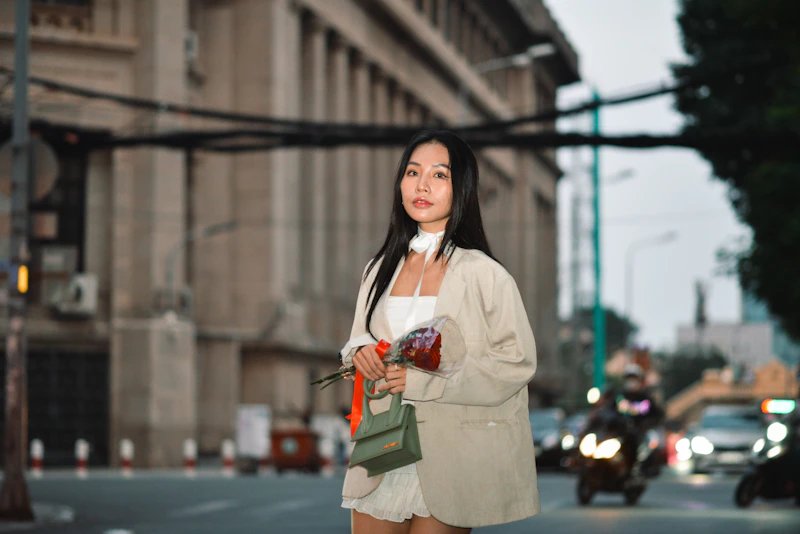 Filipino Sugar Baby standing by the road