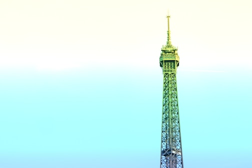 Elegant framed artwork depicting iconic French landmarks in a modern, minimalist style.