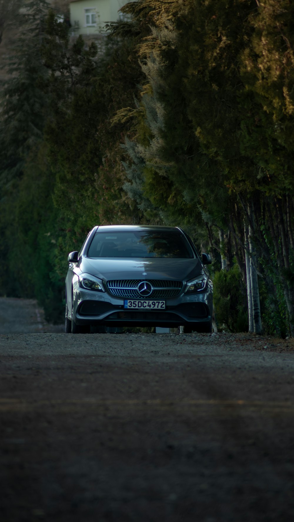 a car parked on the side of the road