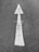 A large white arrow is painted on a dark asphalt road surface, indicating the direction forward. The texture of the asphalt is rough with visible aggregate, creating a contrast with the smooth, solid white paint of the arrow.