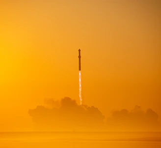 A stunning rocket launch captured with vibrant colors and dynamic angles.