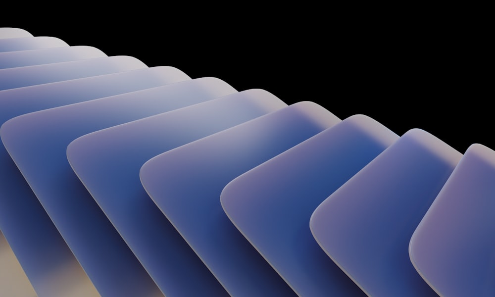 a close up of a row of wavy lines