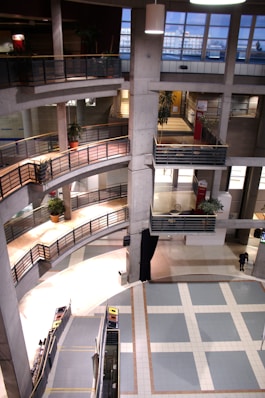 a view of a building from the second floor