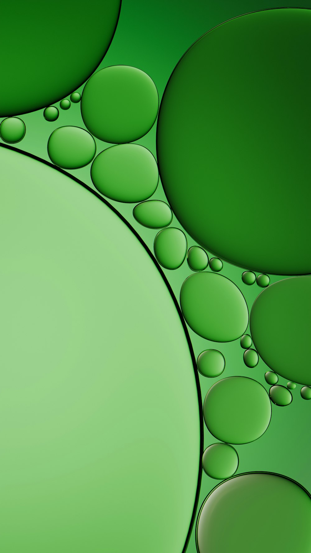 a green background with bubbles and bubbles