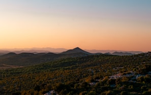 A serene landscape of the Aravalli hills surrounding Jaipur.