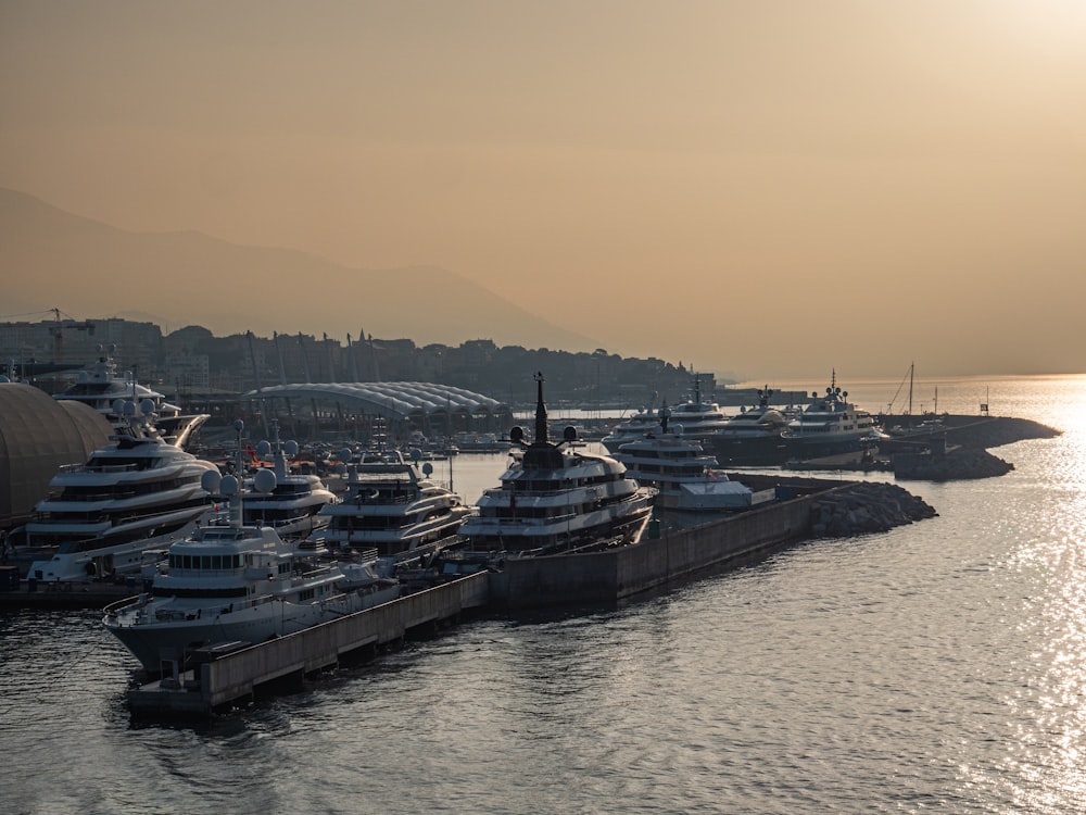 a large body of water filled with lots of boats