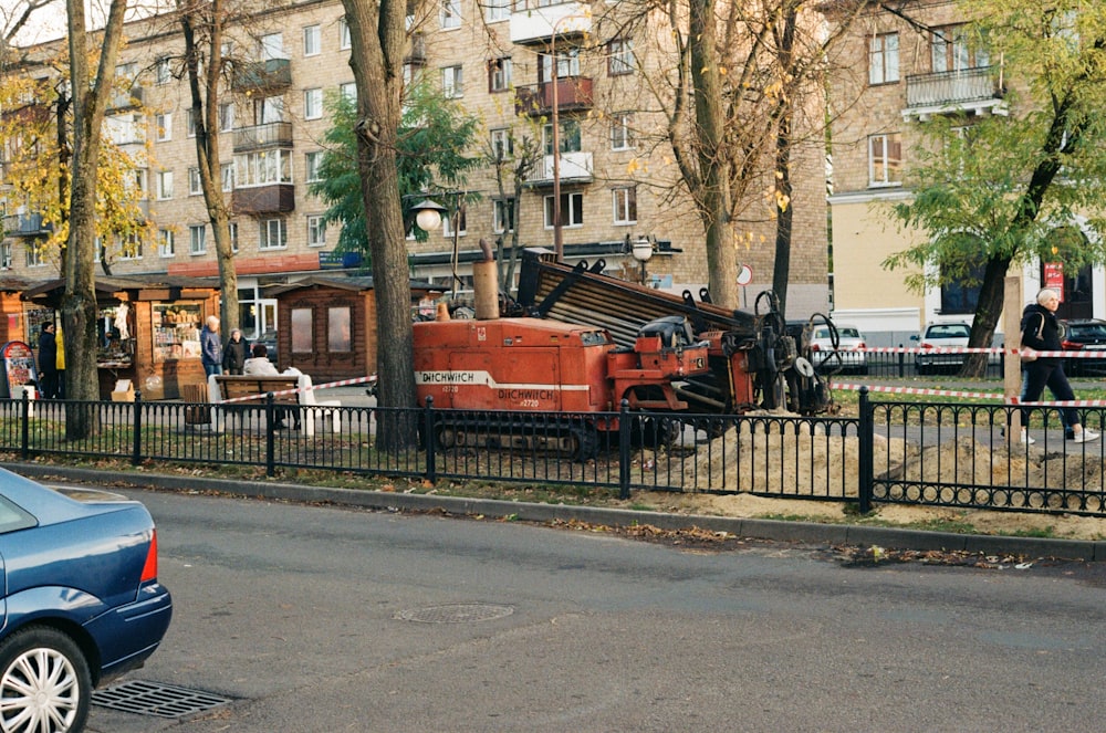 a car parked on the side of the road