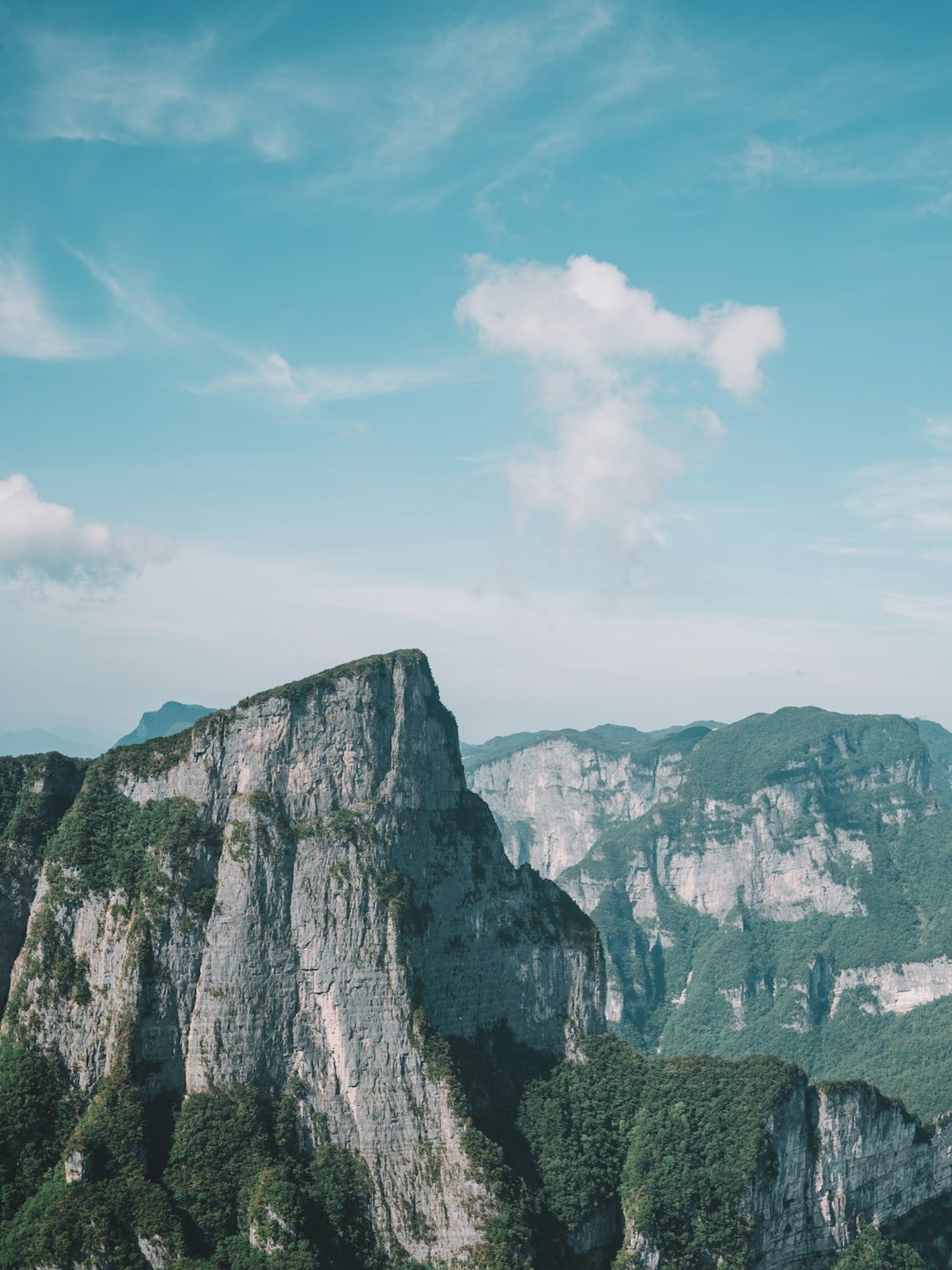 a view of the mountains from a high point of view