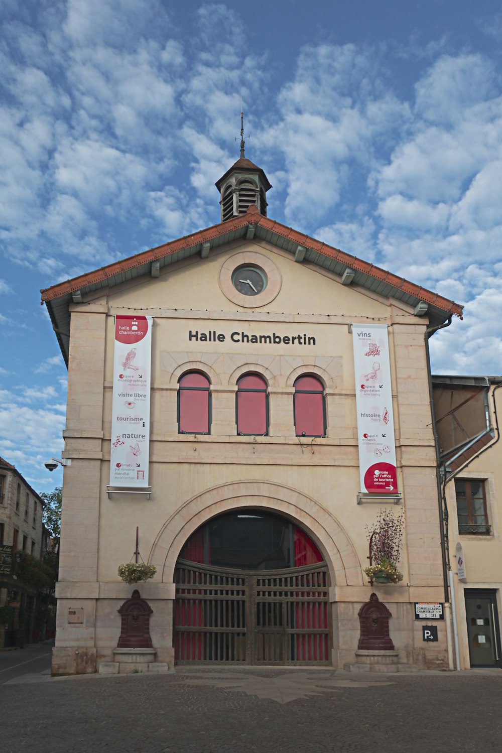 a large building with a clock tower on top of it