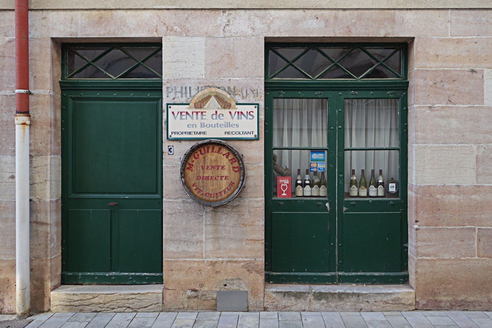 a building with a sign on the front of it