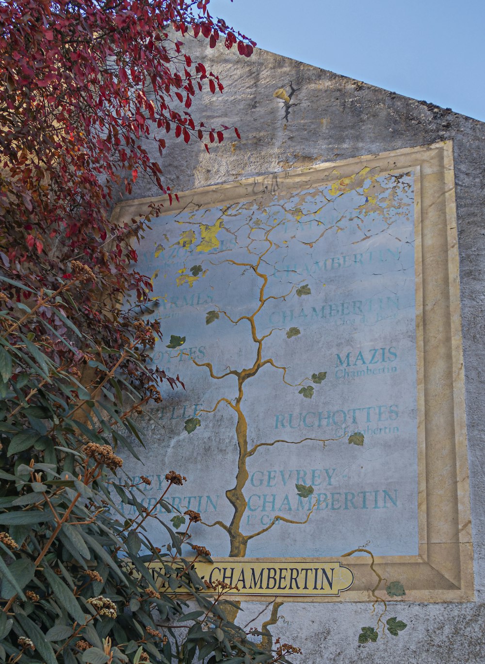 a sign on the side of a building