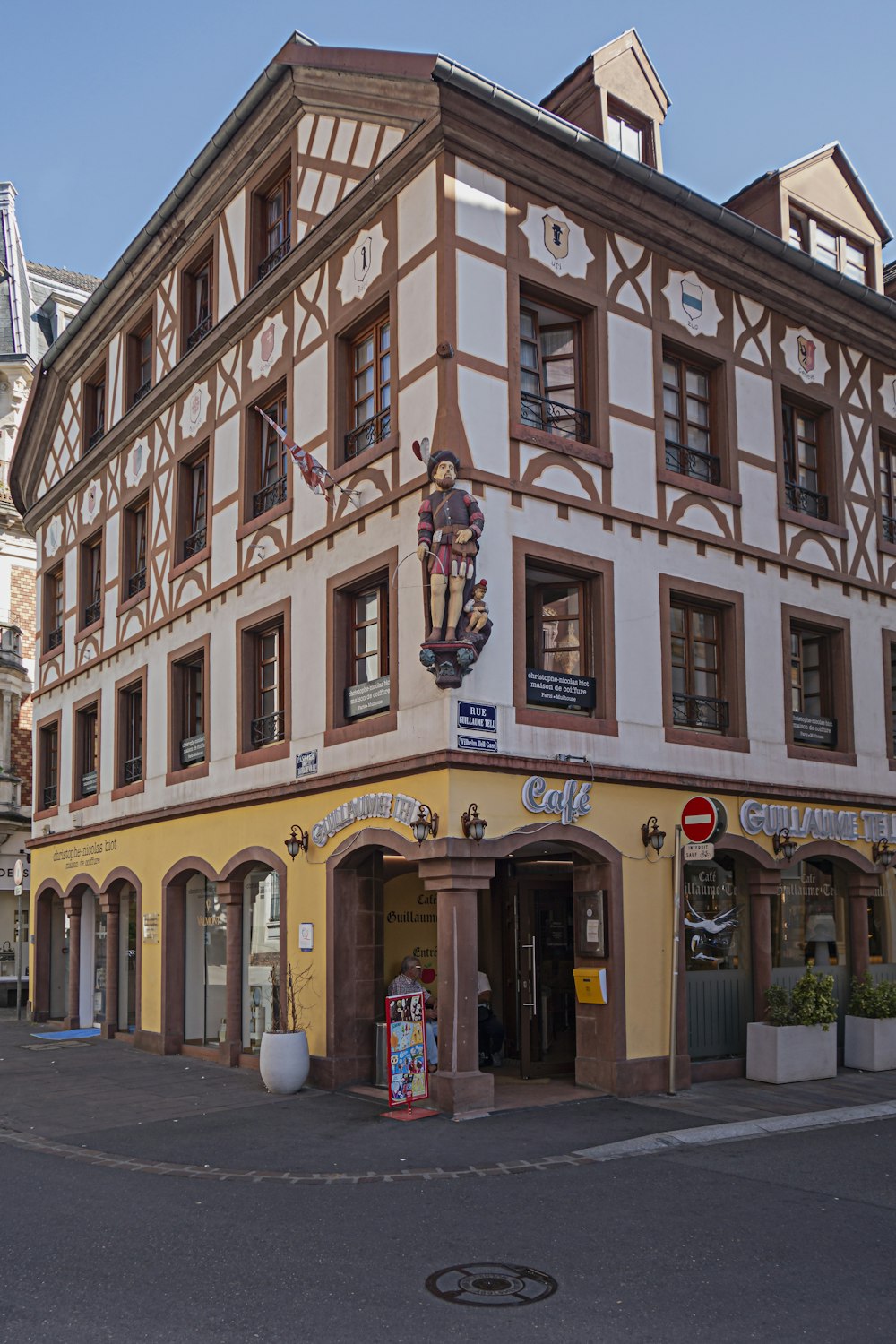 a building with a clock on the front of it