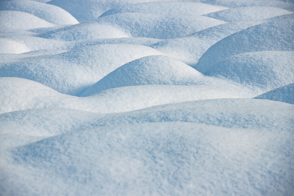 a close up of a snow covered ground