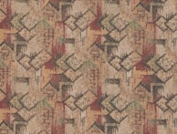 A bold geometric print in warm earth tones, perfect for modern decor.