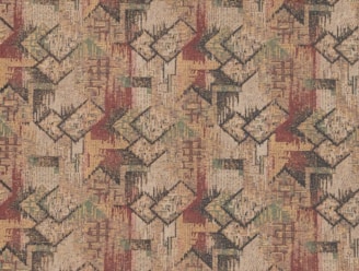 A bold geometric print in warm earth tones, perfect for modern decor.