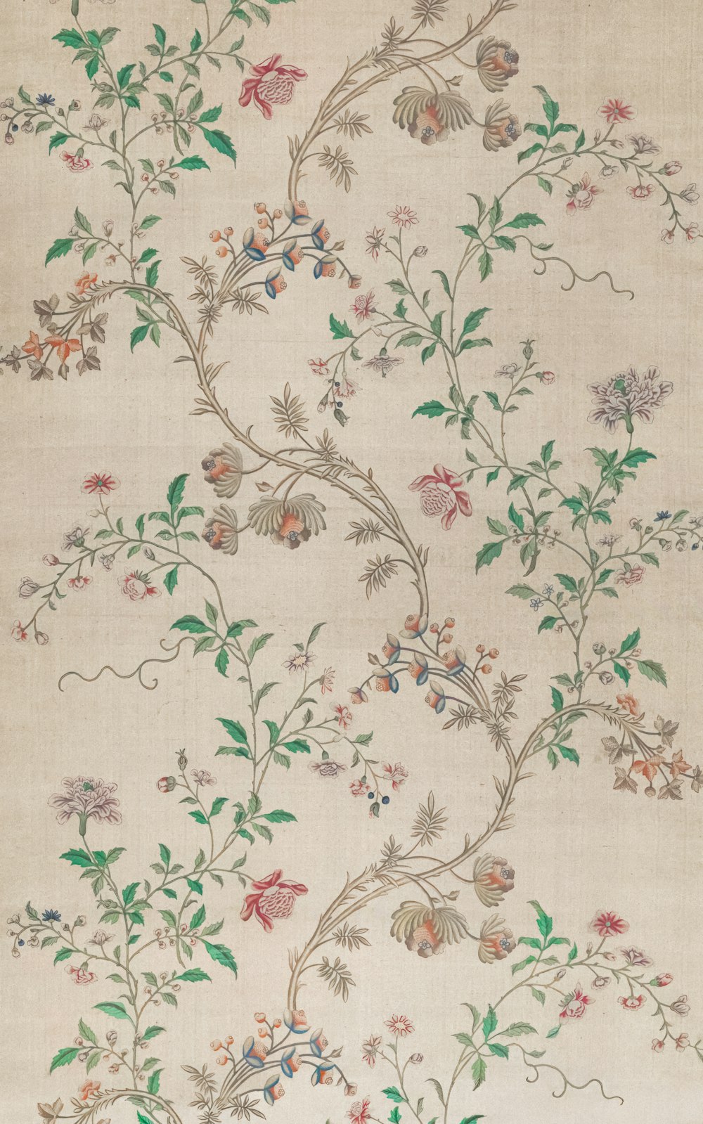 a wallpaper with a floral design on it