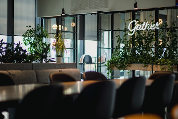 A warm and inviting common area where residents gather.