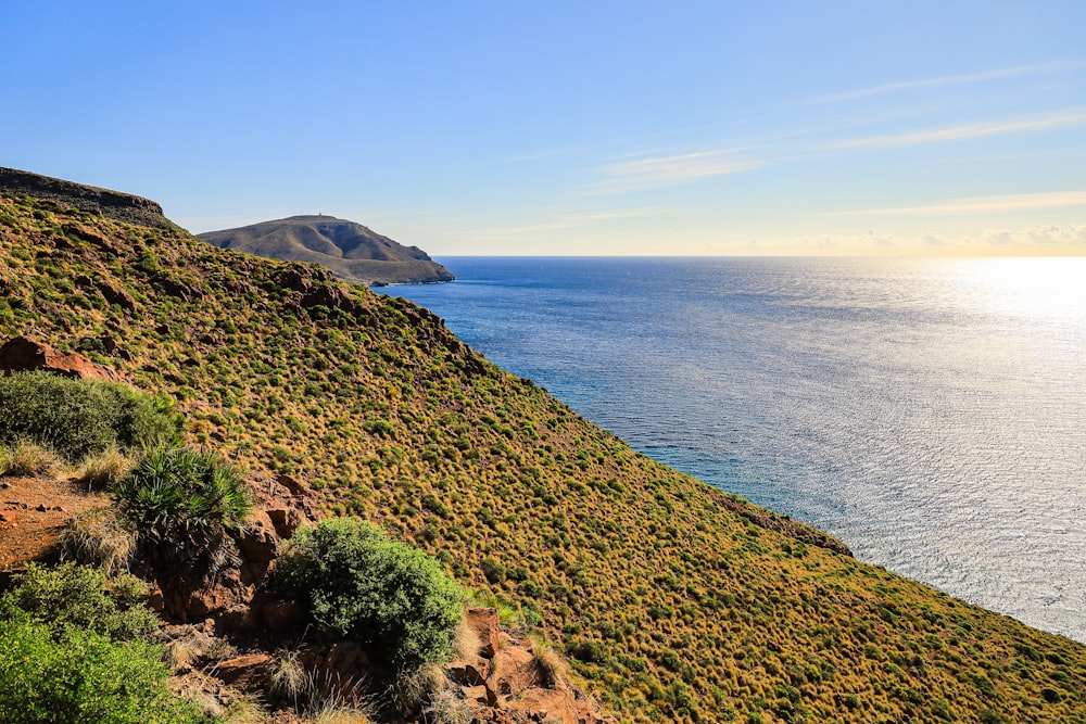 a scenic view of the ocean from a cliff