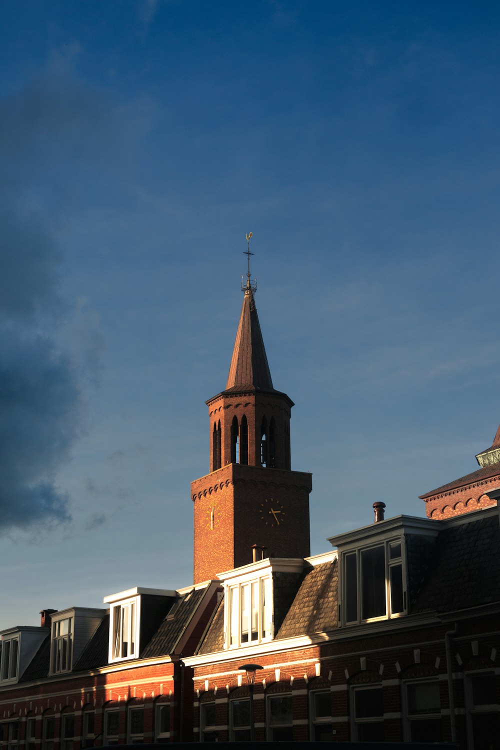 a clock tower on top of a building