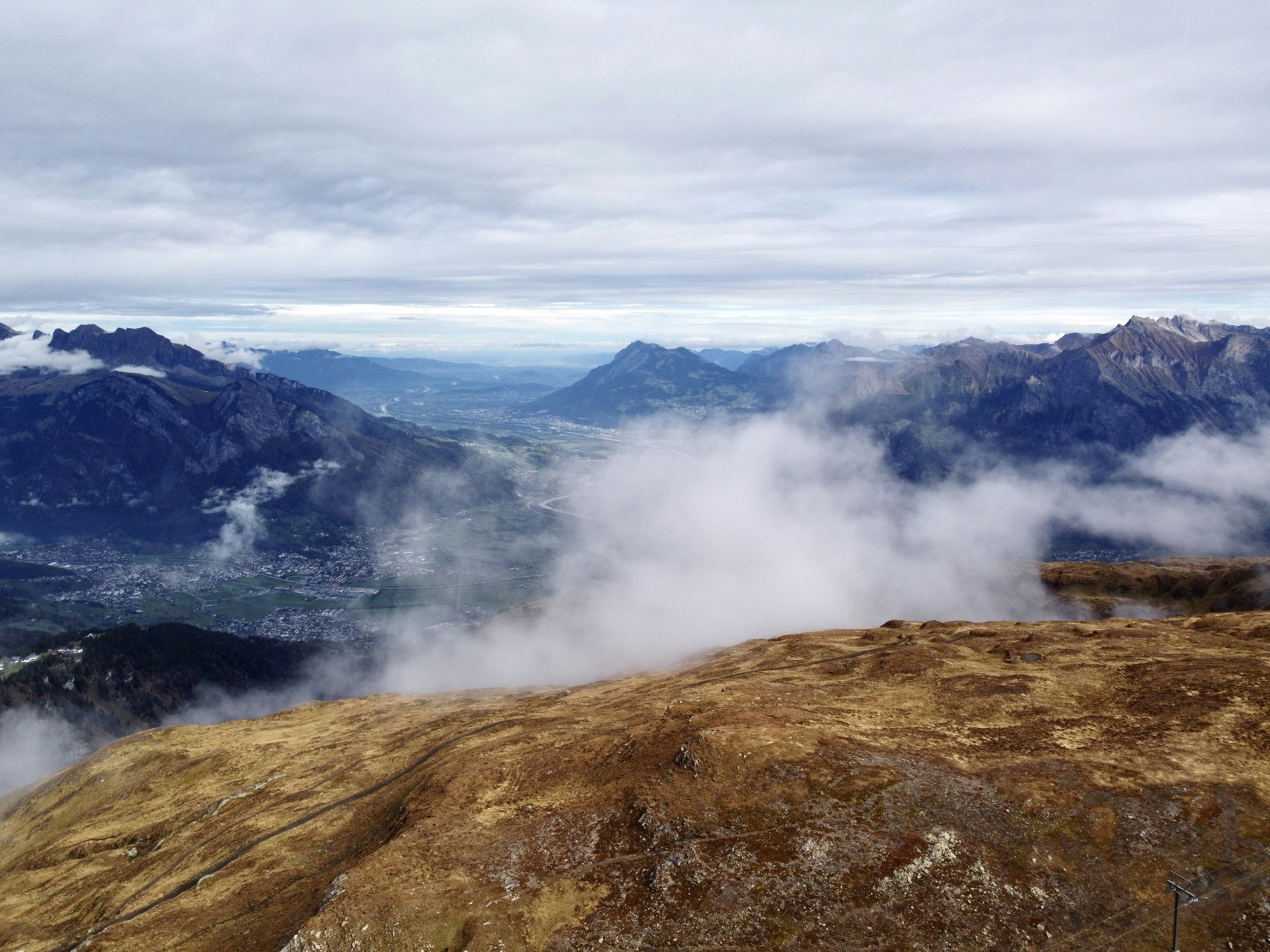 a view of the mountains from a high point of view