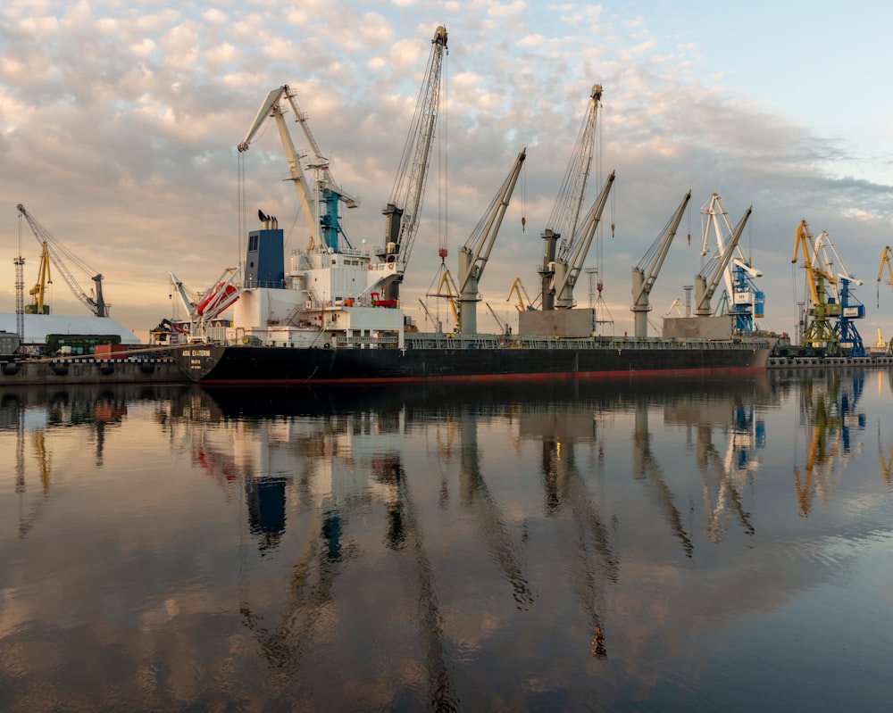 a large boat in a body of water