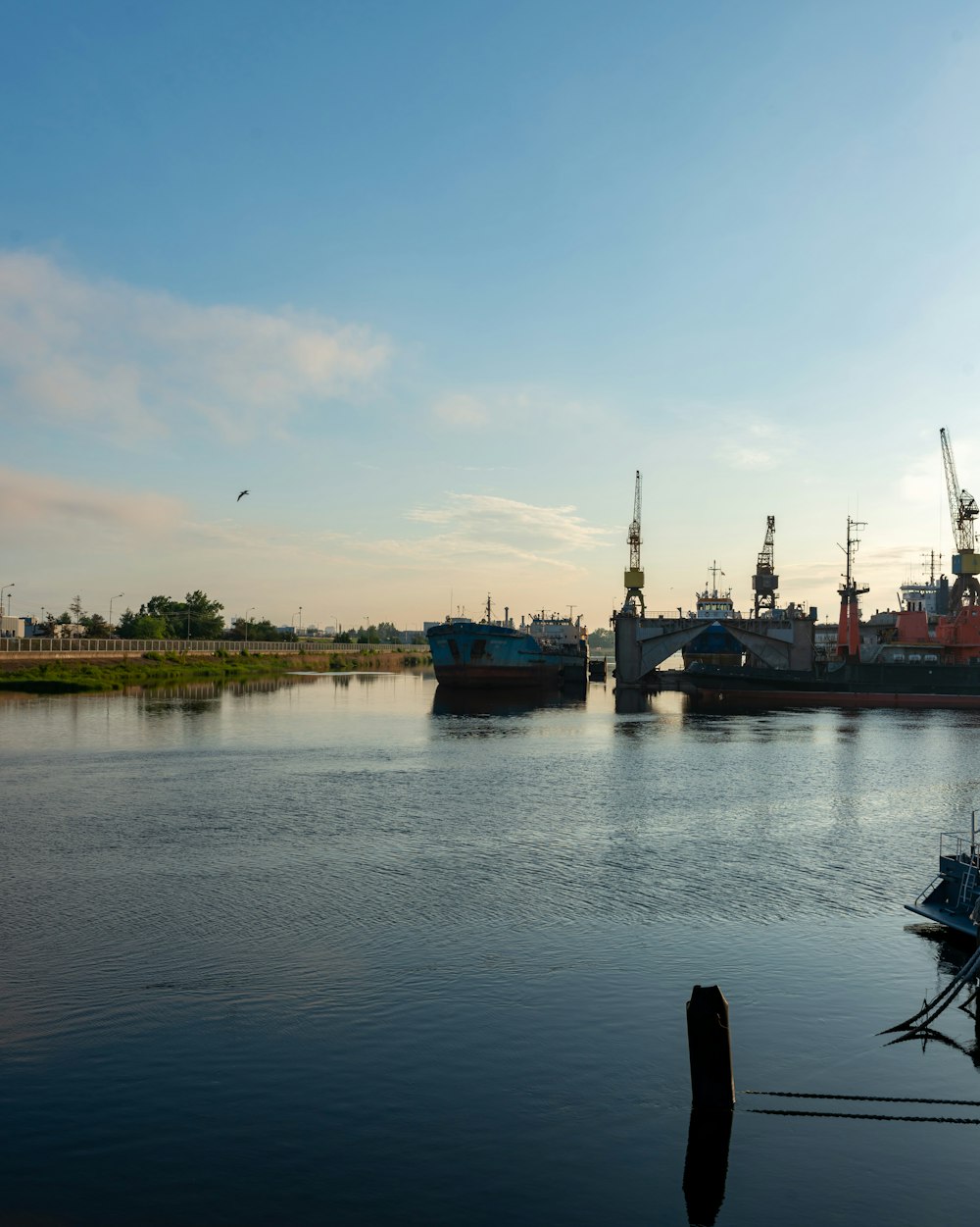 a body of water with boats in it