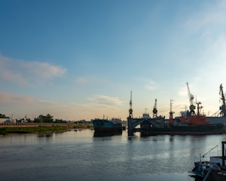a body of water with boats in it