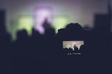 A dynamic visual of a keynote speech in progress.