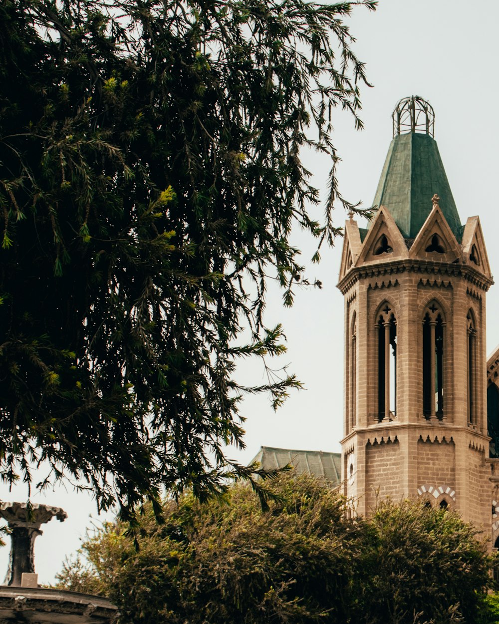 a tall tower with a clock on top of it