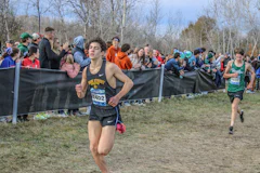 Cross country runners at a fall meet