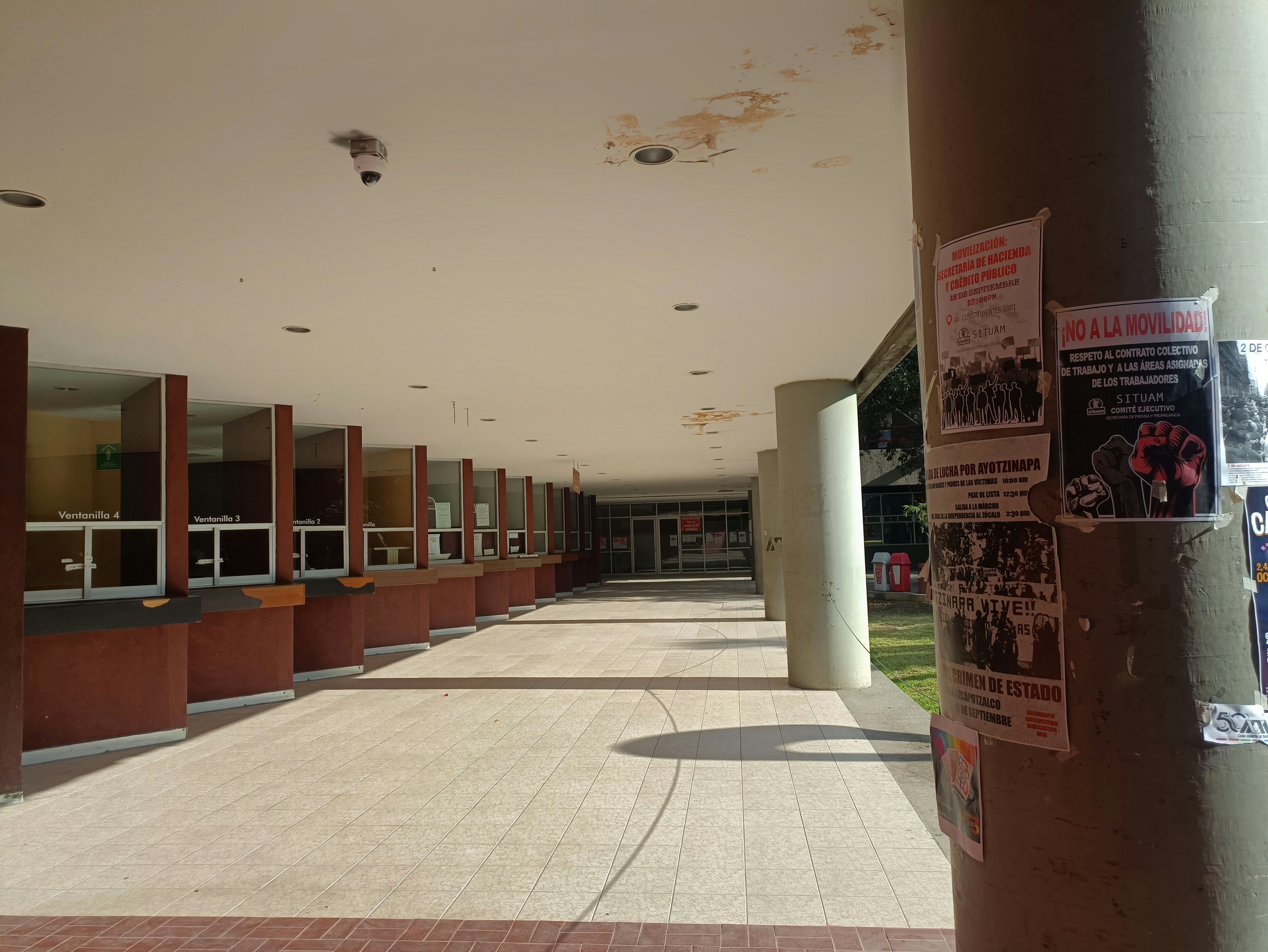 Columns with posters