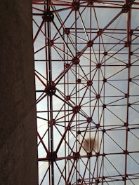 Image showing modern metal profiles used in dry construction frameworks.