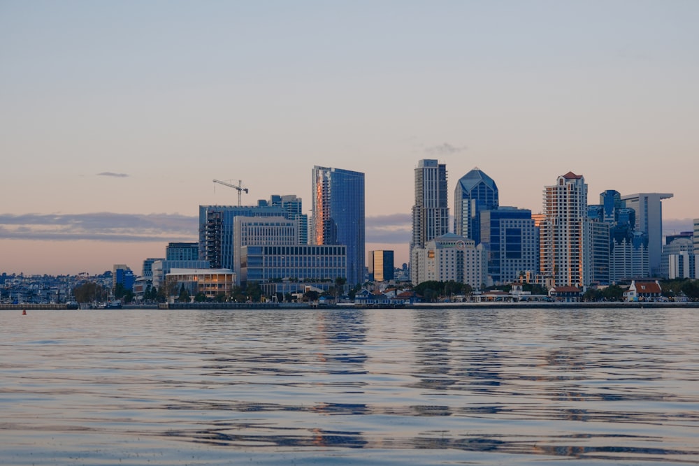 a view of a city from across the water