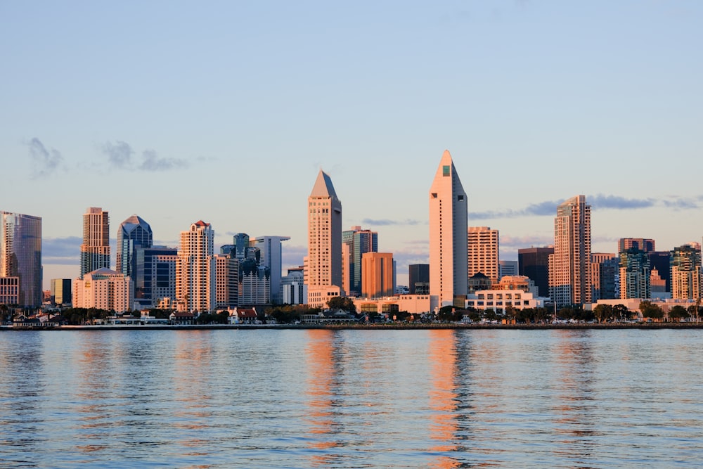 a view of a city from across the water