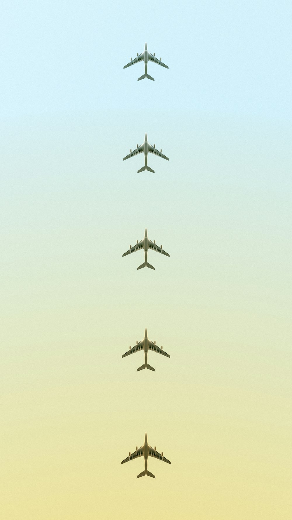 a group of planes flying in the sky