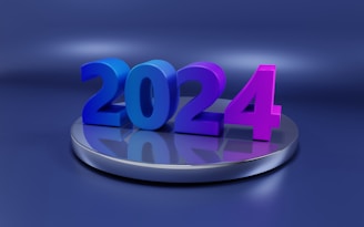 A dynamic clock face with seconds counting down around a calendar page marked '2024'.
