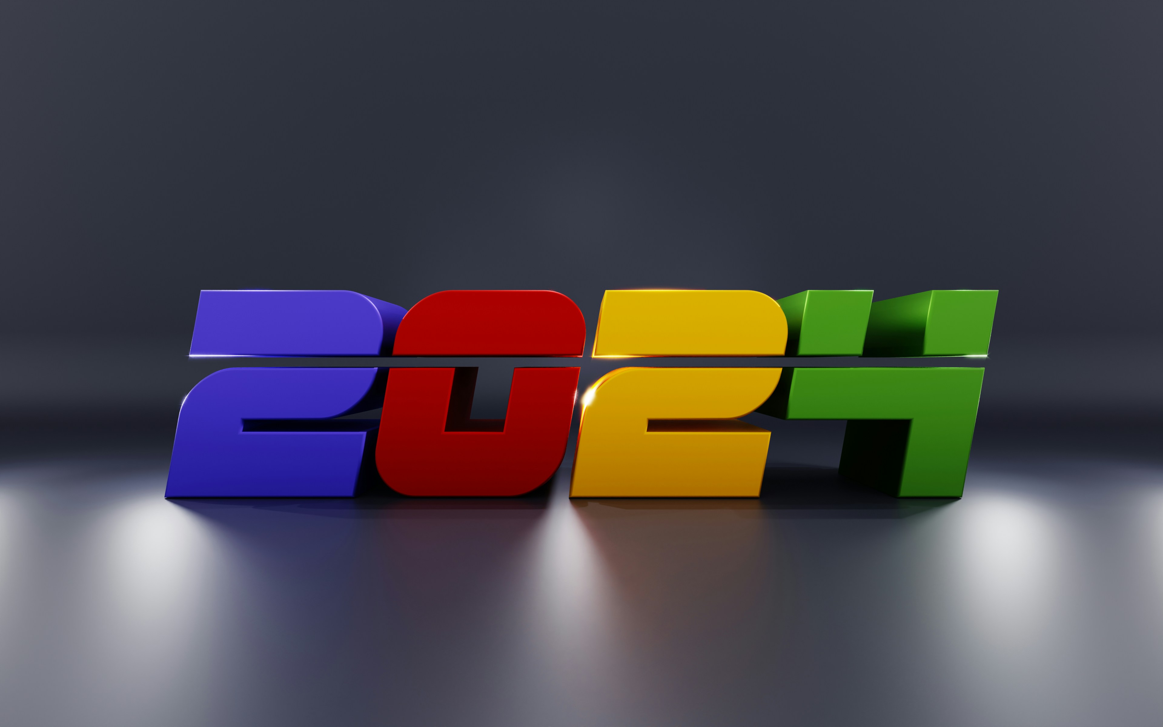 a 3d image of the word 2012 in multicolored letters
