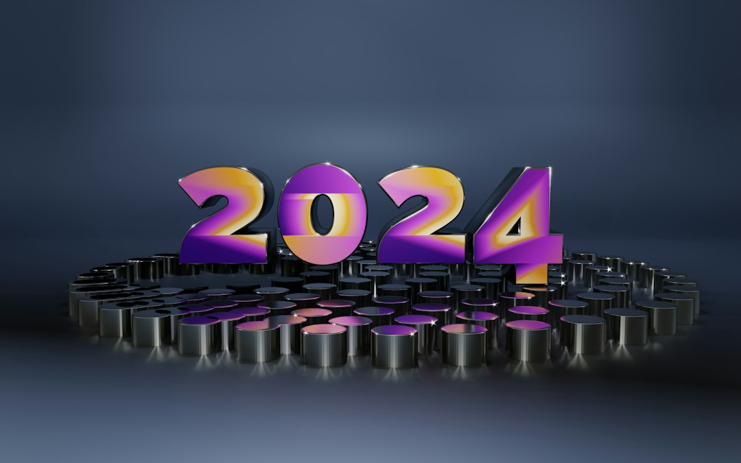 a number of black and purple objects in a circle