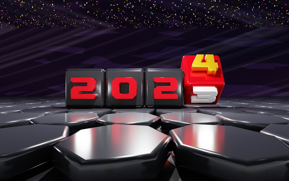 Una representación en 3D del año 2013 y el número 2013