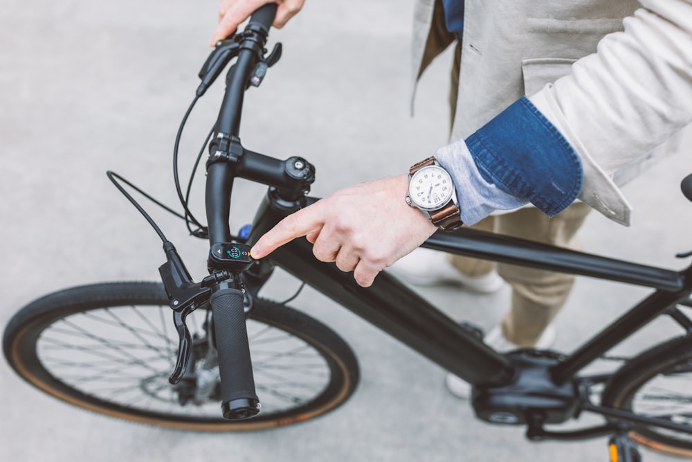 a close up of a person riding a bike