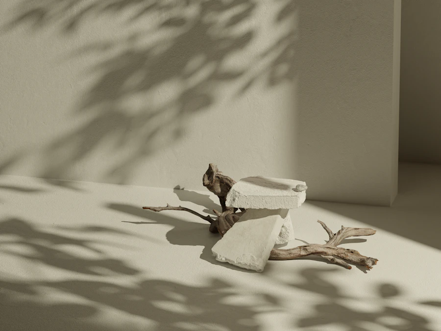 Afternoon shadows falling across a pale floor