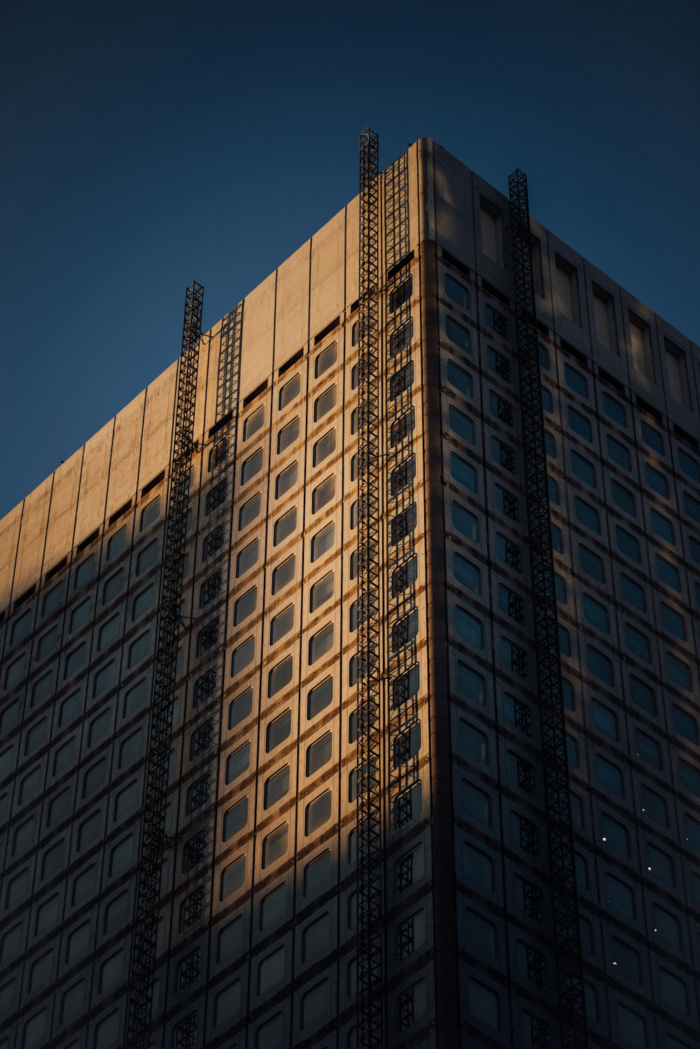 a very tall building with lots of windows